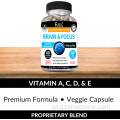 Cápsula de energia de suplementos cerebrais orgânicos